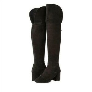 Cole Hana Raina Grand Over the Knee Boots in Black Suede